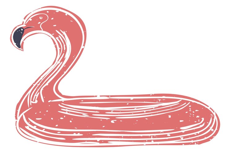 Foto png flamingo drijvende buis drukwerk schattige sticker