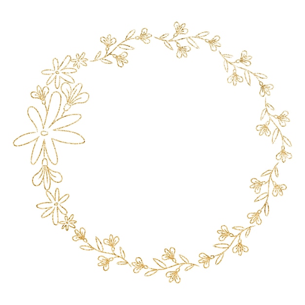 PNG 花束框 黃金效果