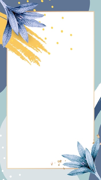 Png frame blauw Memphis patroon ontwerp