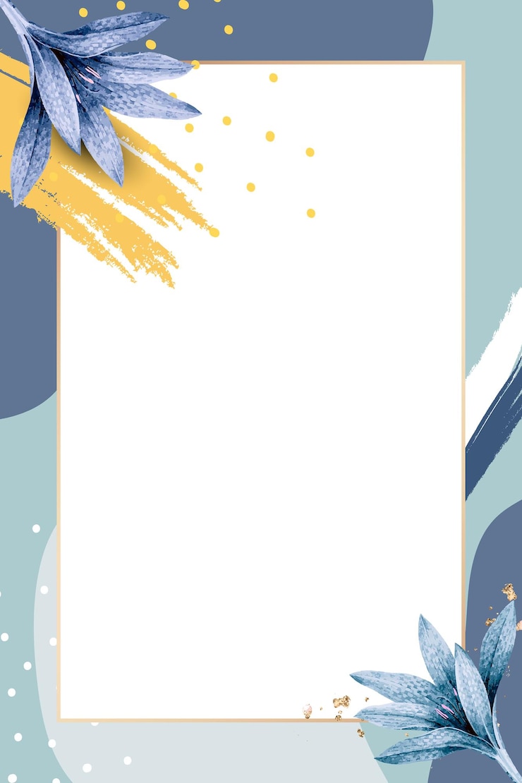 Foto png frame blauw memphis patroon ontwerp
