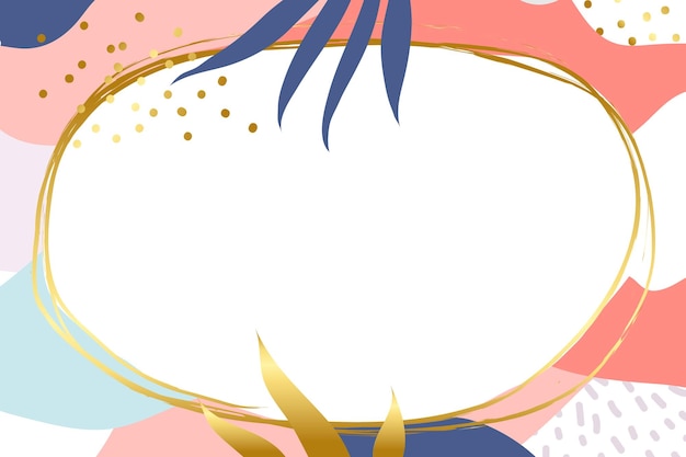 用明亮的孟菲斯图案制作的 PNG 框架