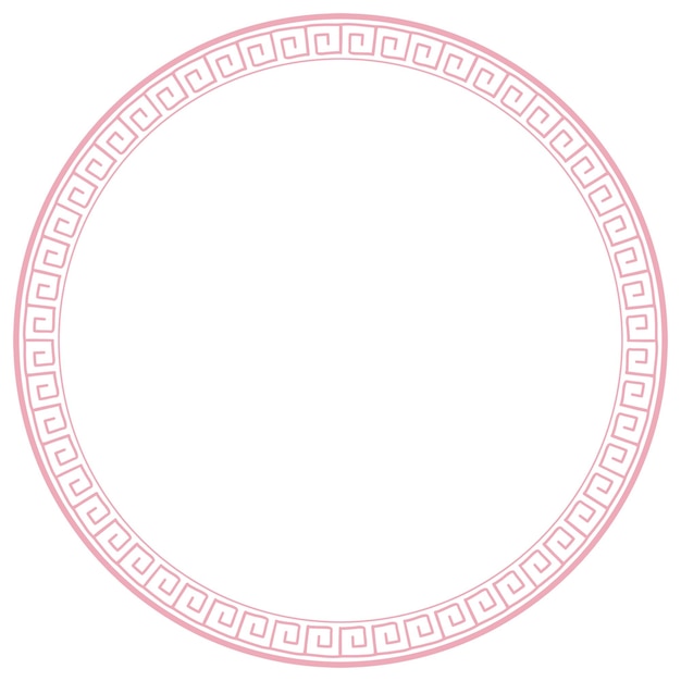 Png frame Chinese oriental pattern in pink circle