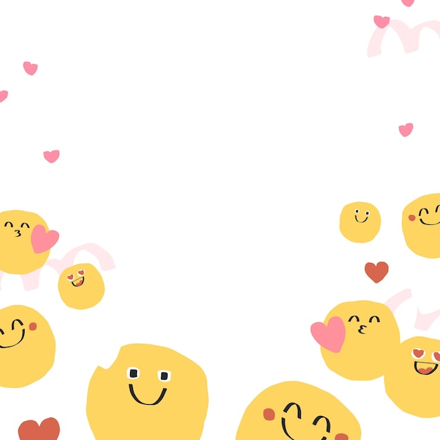 PNG-кадр милого emoji с символом сердца