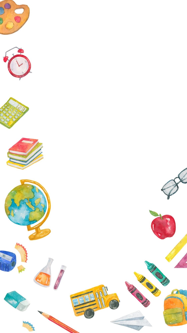 Foto png frame in waterverf terug naar school thema