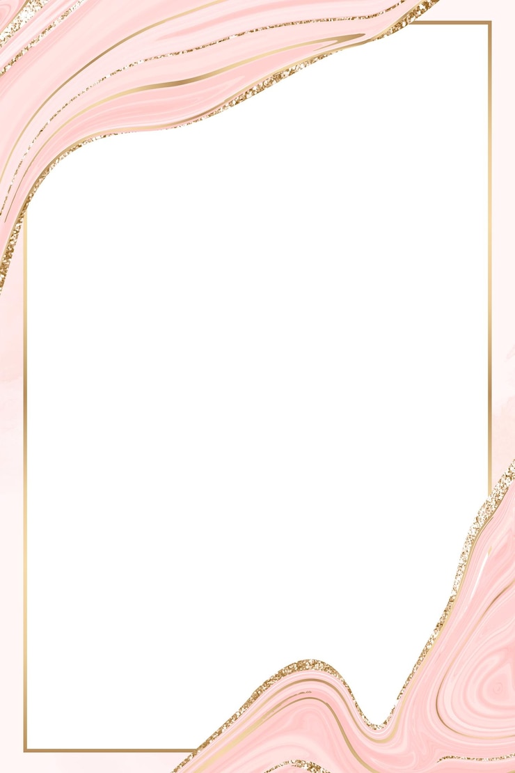 Foto png frame vrouwelijk pastel roze en gouden verf marmering