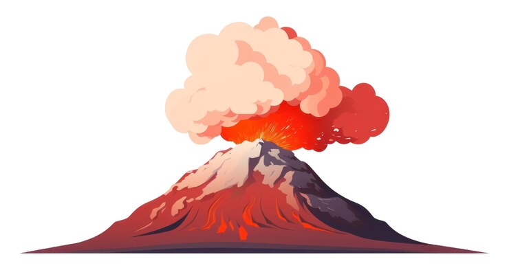 Foto png-gebergte buiten vulkanische lava