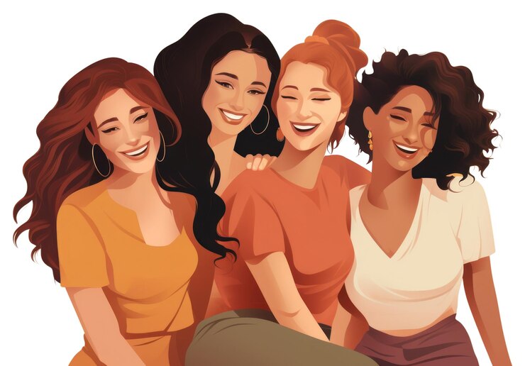 Foto png gelukkige vrienden lachen volwassen saamhorigheid