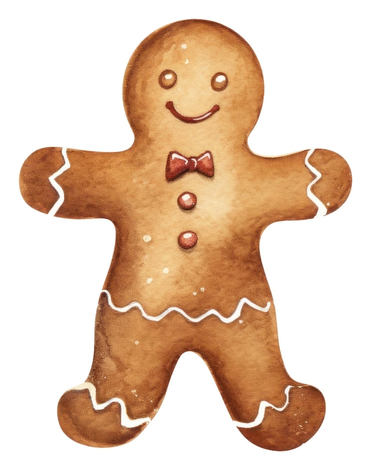 Photo png gingerbread cookie food anthropomorphic