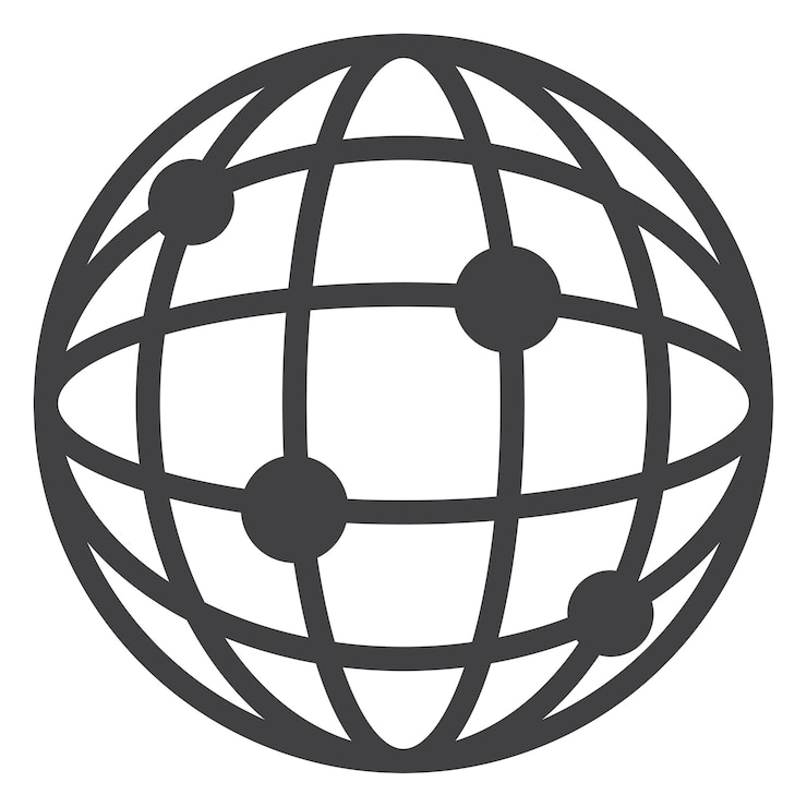Foto png globale verbinding icoon doorzichtige achtergrond