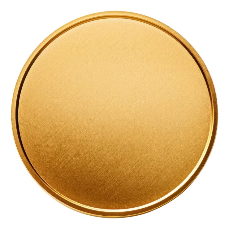 Photo png gold coin metal money white background