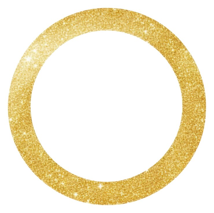 Photo png gold color ring icon glitter shape white background