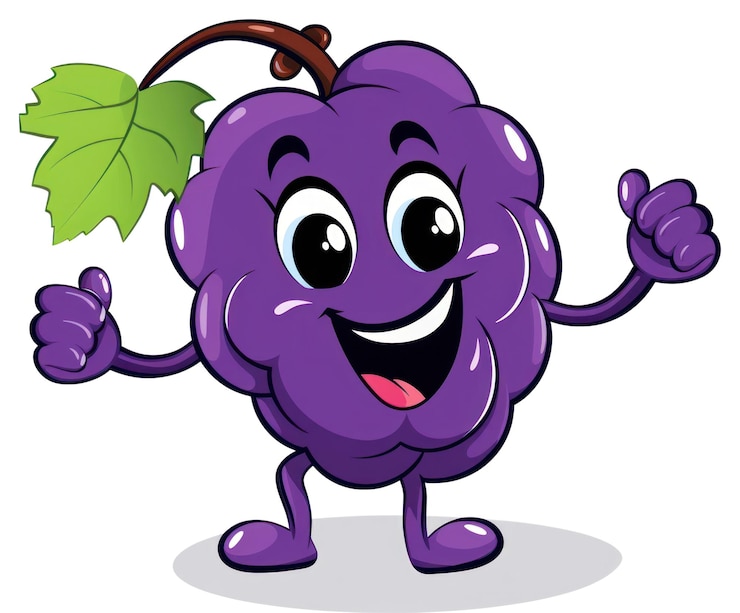 Photo png a grape cartoon purple grapes