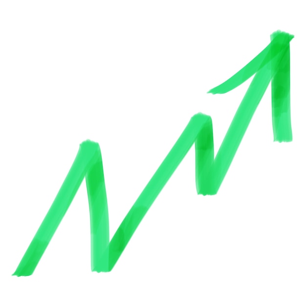 png green marker growth arrow illustration transparent background