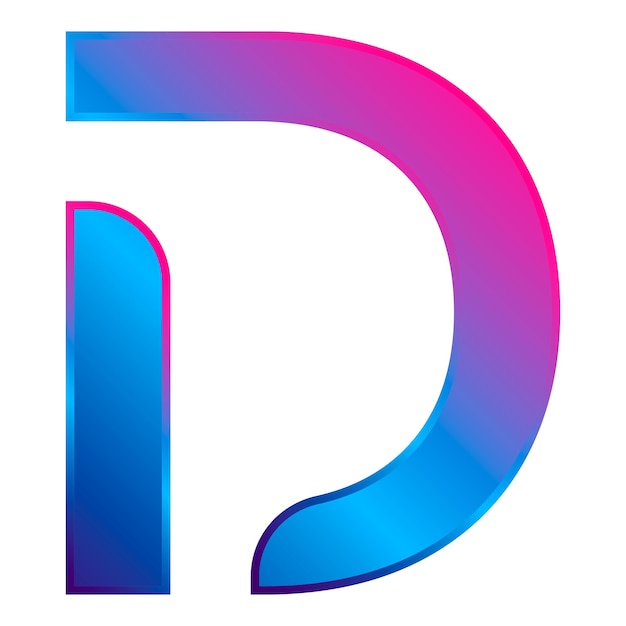 Png Grote letter D levendig element doorzichtige achtergrond
