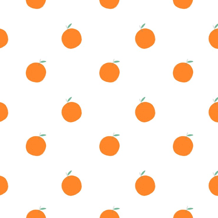 Photo png hand drawn orange pattern transparent background