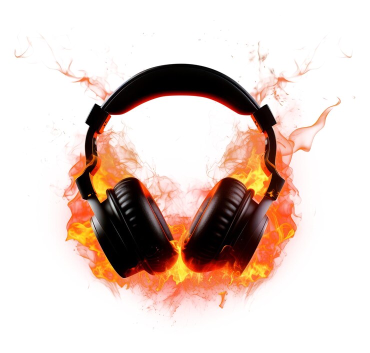 Photo png headphones headphones fire headset