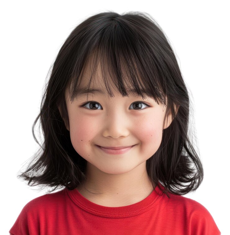 Photo png 일본 소녀 아이 초상화 행복한 사진