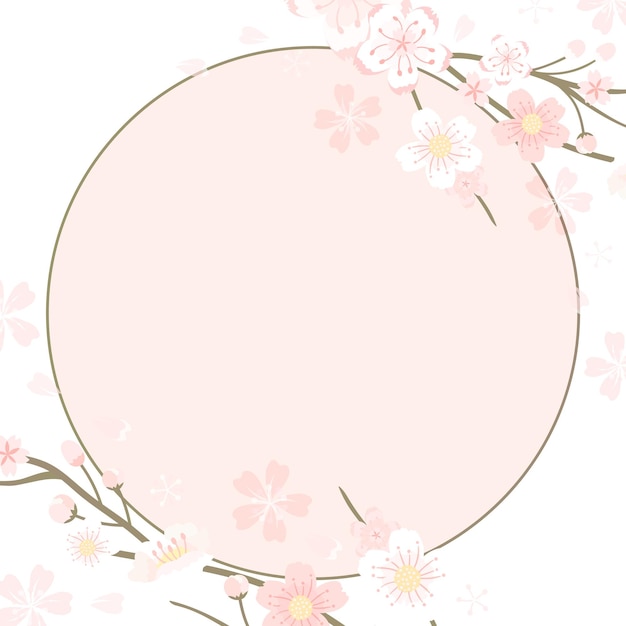 PNG Japanse kersenbloesem roze rand Hanami festival