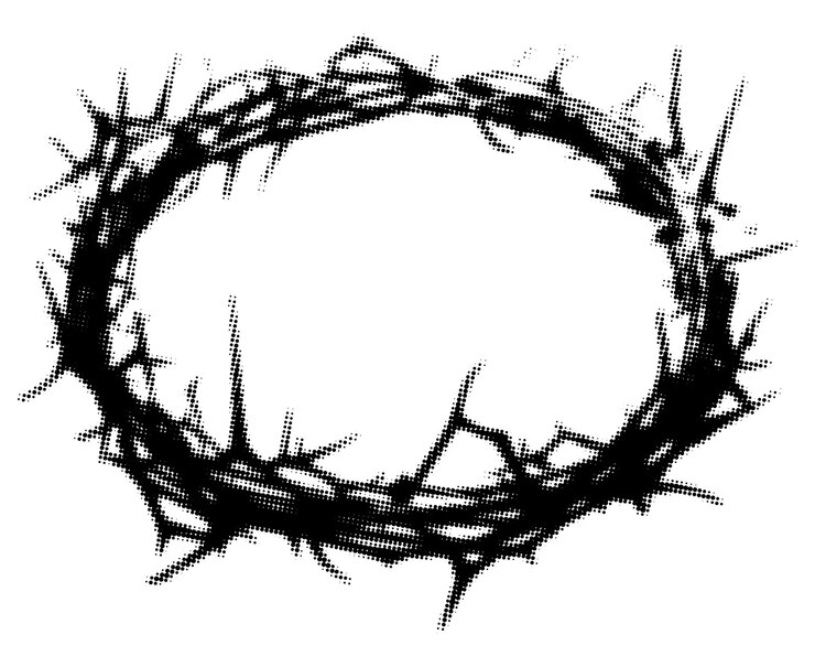 Photo png jesus crown halftone design transparent background