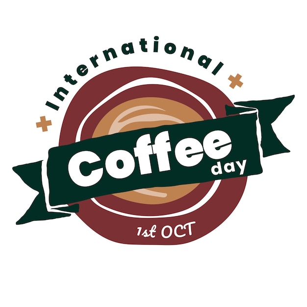 Png koffie dag element doorzichtige achtergrond