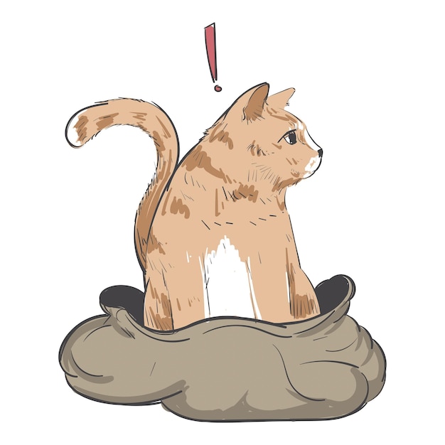 Png 고양이를 가방 밖으로 내보내십시오 그림 요소 투명한 배경