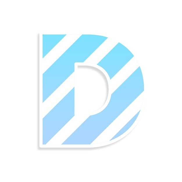 Png letter d pastelgradiënt