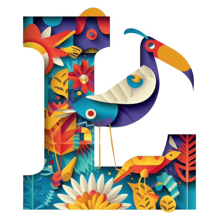 Foto png letter l kunstvormige lettertype