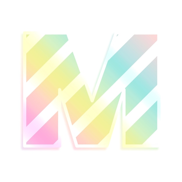 png letter m rainbow gradient