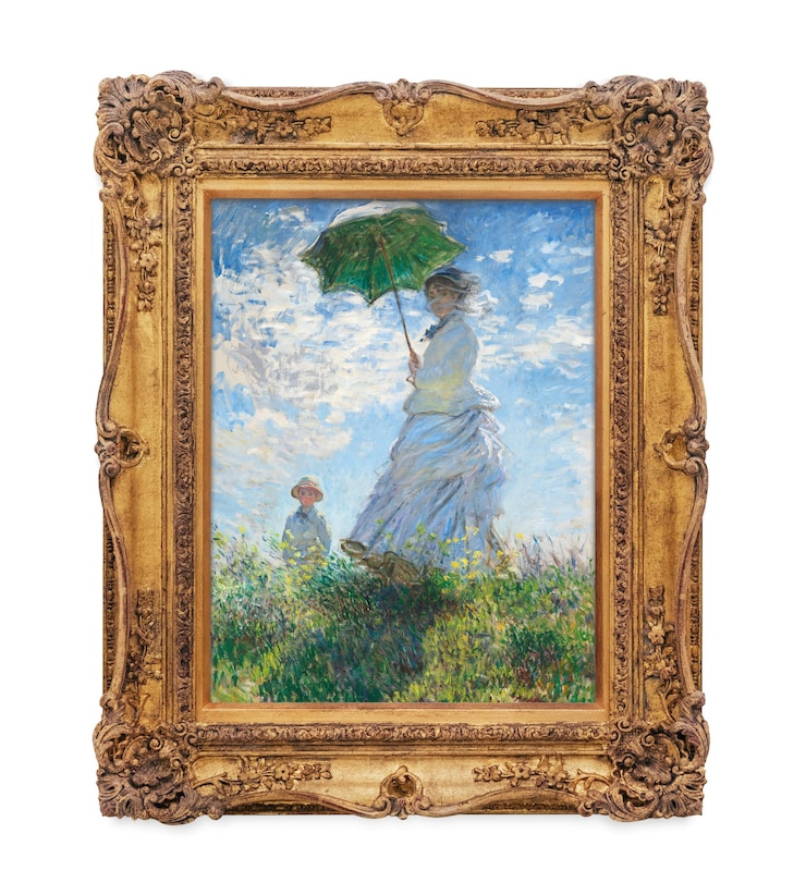 Photo png madame monet framed artwork transparent background remixed by rawpixel