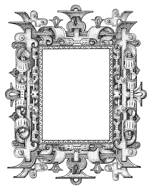 Png middeleeuwse frame doorzichtige achtergrond