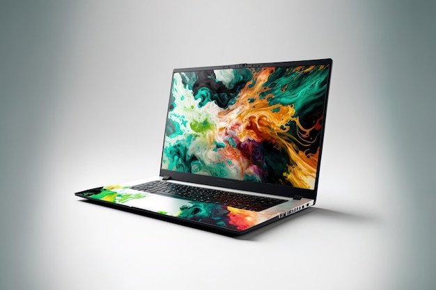 PNG mockup of a laptop pc on a clear background