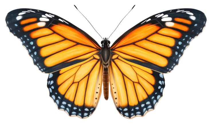 Foto png monarch vlinder dier insect witte achtergrond