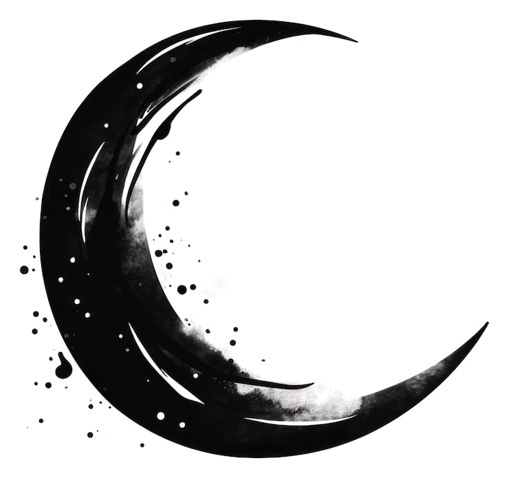 Photo png moon stroke shape outline night white background electronics