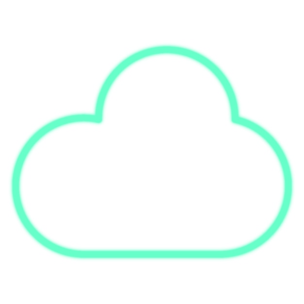 天気予報のためのpngネオン雲シンボル UI