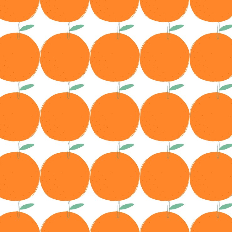 Photo png orange fruit pattern transparent background