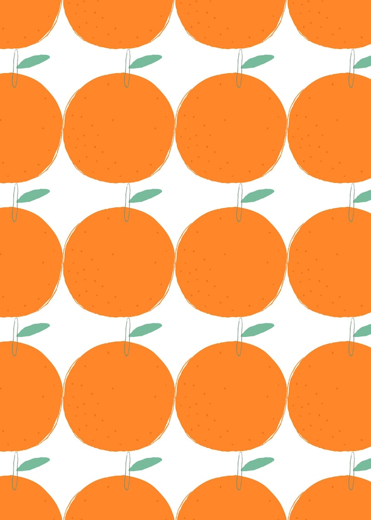 Photo png orange fruit pattern transparent background