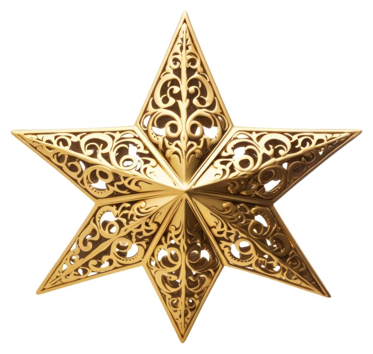 Foto png ornament vorm gouden witte achtergrond