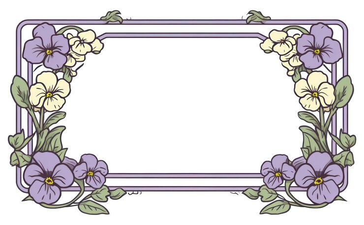 Photo png pansy flower pattern plant frame