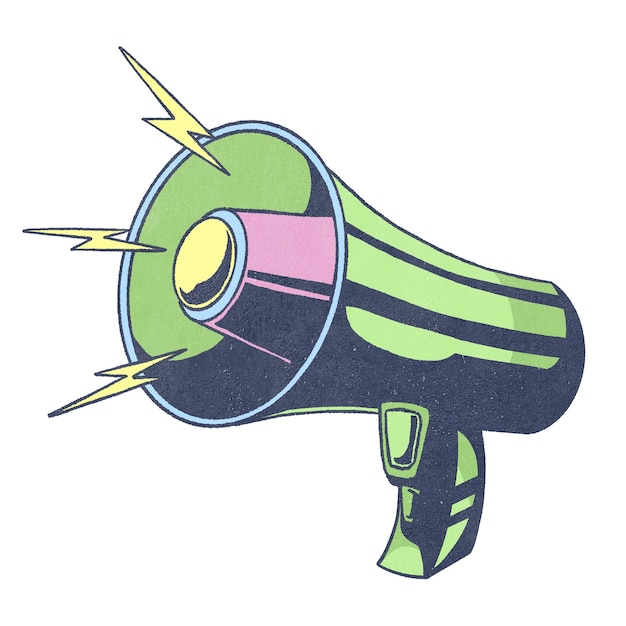 Png pastel megafoon illustratie doorzichtige achtergrond