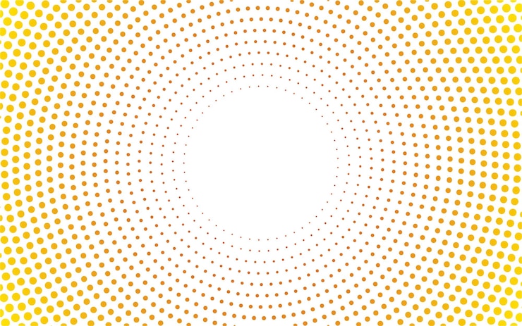 Foto png-patroon met gele punten, rand, doorzichtige achtergrond