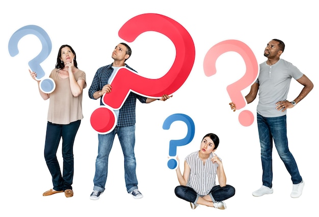 png people holding question mark icons transparent background