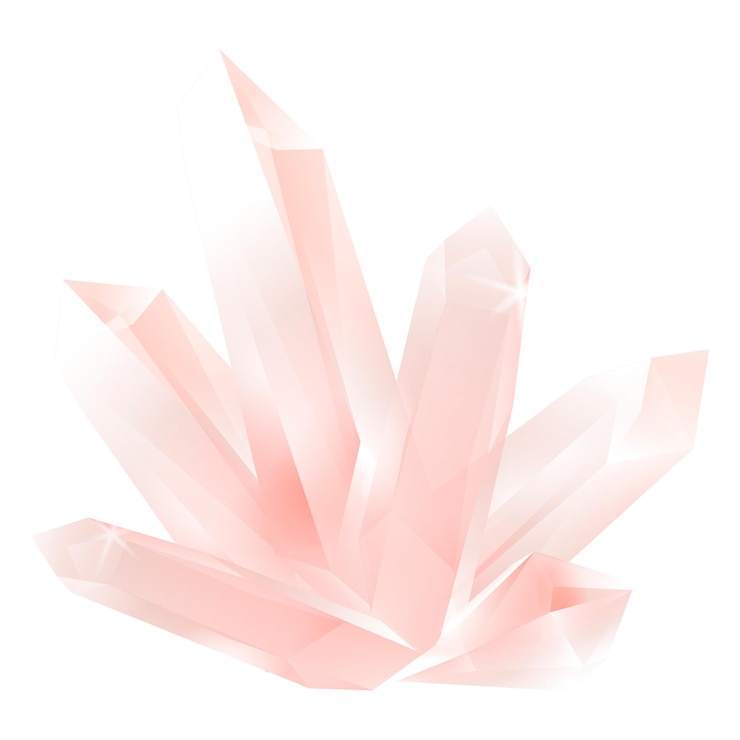Photo png pink crystals design element transparent background