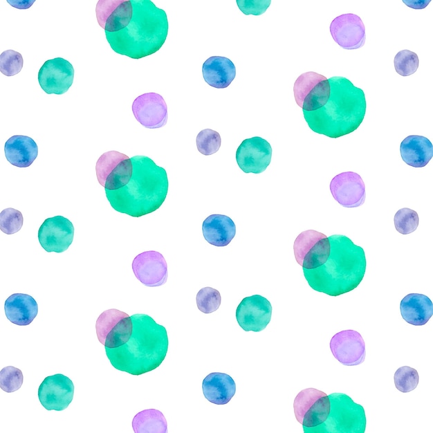 Png polka dot naadloos patroon waterverf ontwerp doorzichtige achtergrond