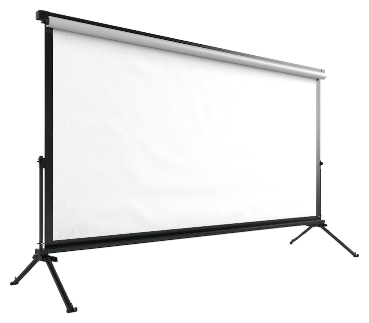 Photo png portable projection screen setup
