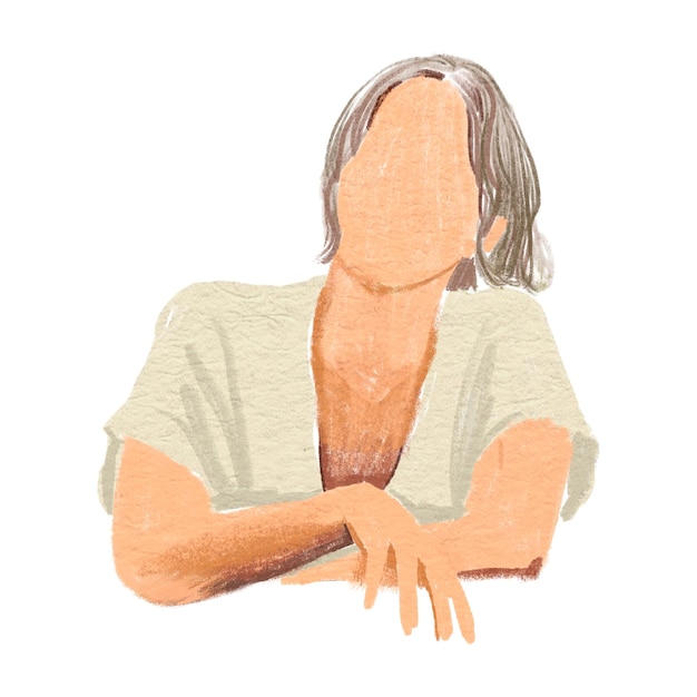 Png-portret van een vrouw op een doorzichtige achtergrond