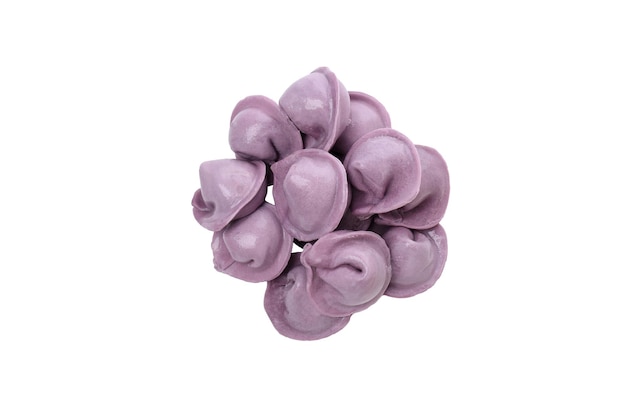 png purple color dumplings isolated on white background top view