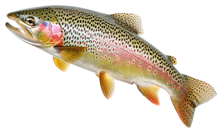 Photo png rainbow trout animal fish white background