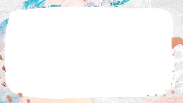 png rectangular frame pastel memphis brush stroke transparent background