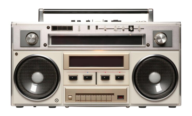 Photo png retro boombox cassette player electronics stereo radio