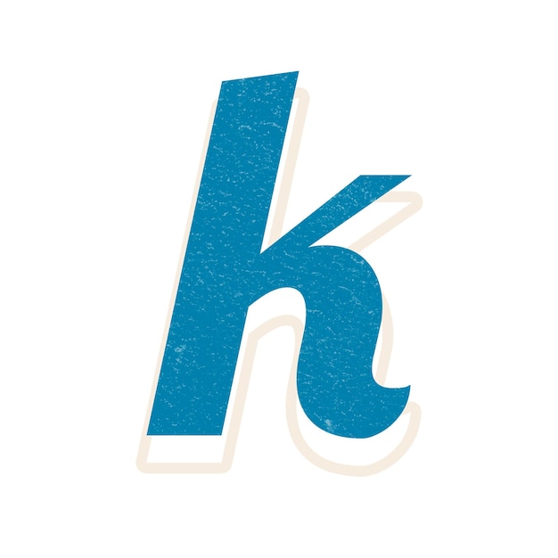 Pngレトロ文字K 大胆なタイポグラフィー 白い境界